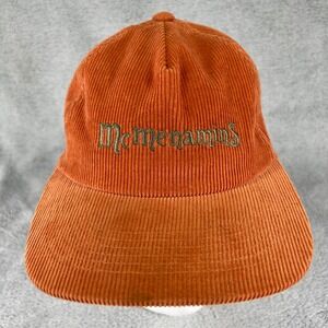 McMenamins Hat Mens OS Orange Corduroy Snapback Brist MFG Brewpub Souvenir Cap